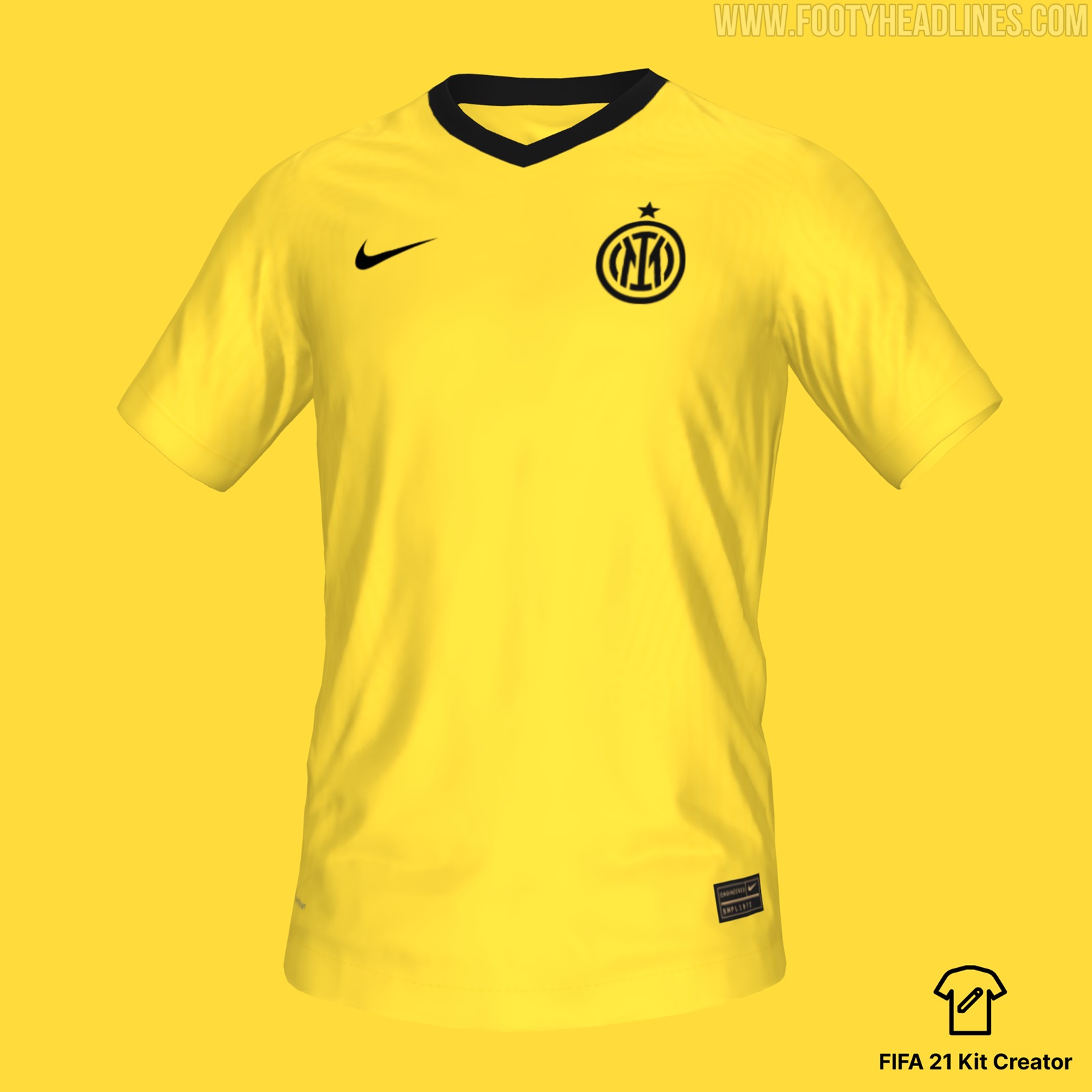 Inter milan top yellow jersey
